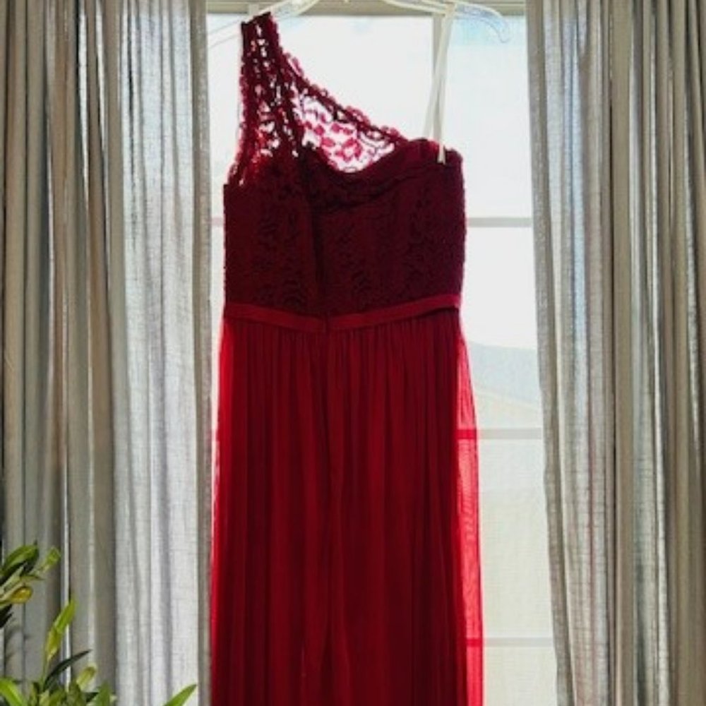 David's Bridal Apple Red Dress